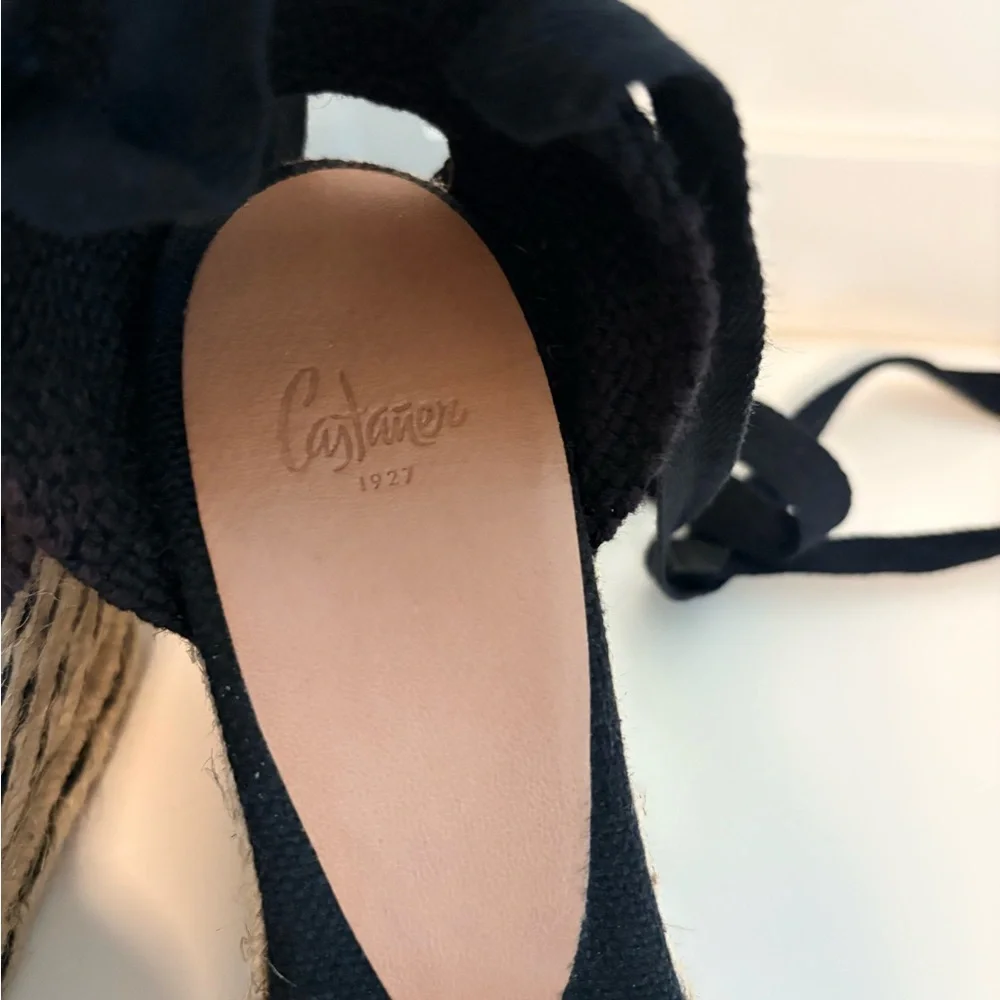 Castaner wedge espadrilles with animal print design, size 36